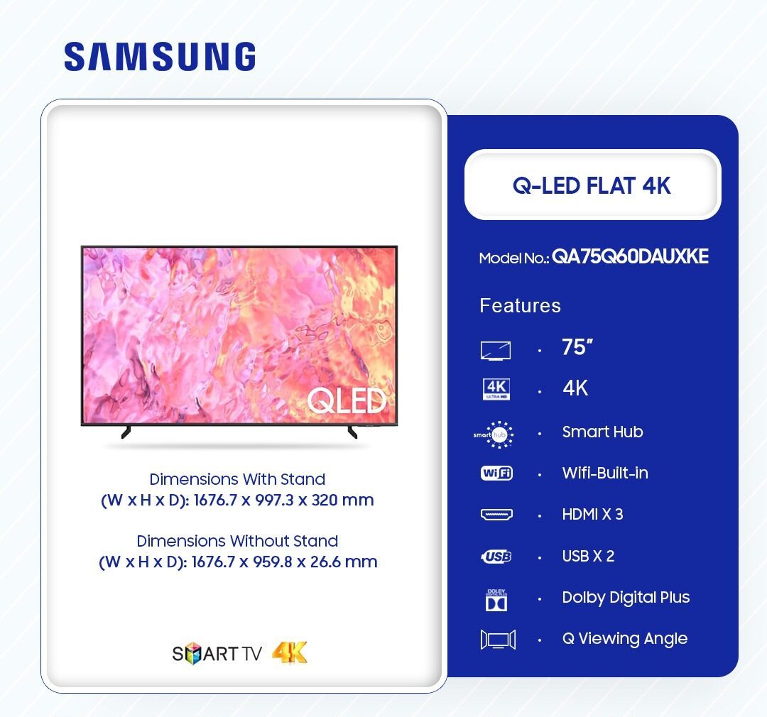 Samsung 75" QLED 4K Smart TV (QA75Q7FAAUXGH) - view 2