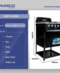 Nasco 4 Burner Gas Cooker (NASGC-50MO+ST-CTZ) - view 2