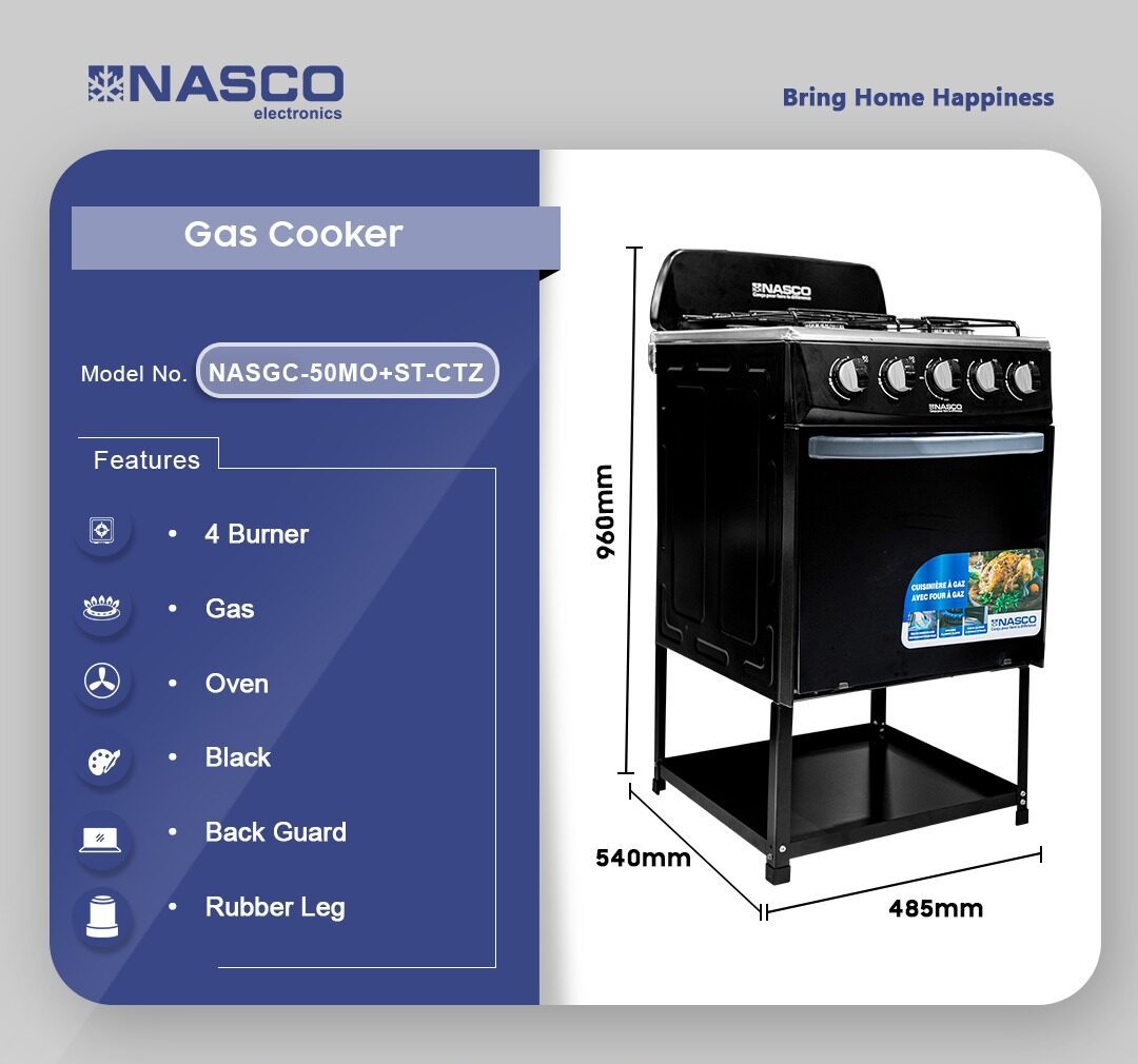 Nasco 4 Burner Gas Cooker (NASGC-50MO+ST-CTZ) - view 2