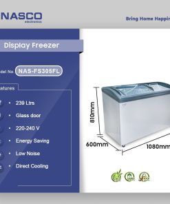 Nasco 239L Display Chest Freezer (NAS-FS305FL) - view 2