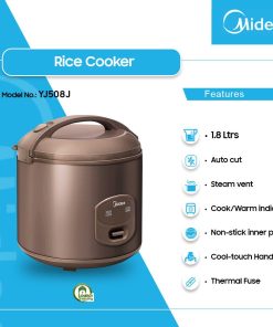 Midea 1.8L Rice Cooker - Gold (YJ508J) | Legacy Luxury Store Ghana