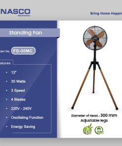 Nasco 12" Tripod Fan (FD-30MC) - view 2