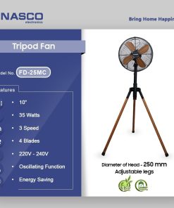 Nasco 10" Tripod Fan (FD-25MC) - view 2