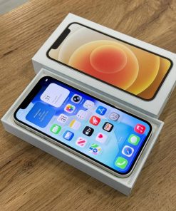iPhone 12 mini in box with screen on - Legacy Luxury Store Ghana
