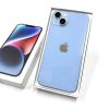 Blue iPhone 14 Plus in box with cable - Legacy Luxury Store Ghana
