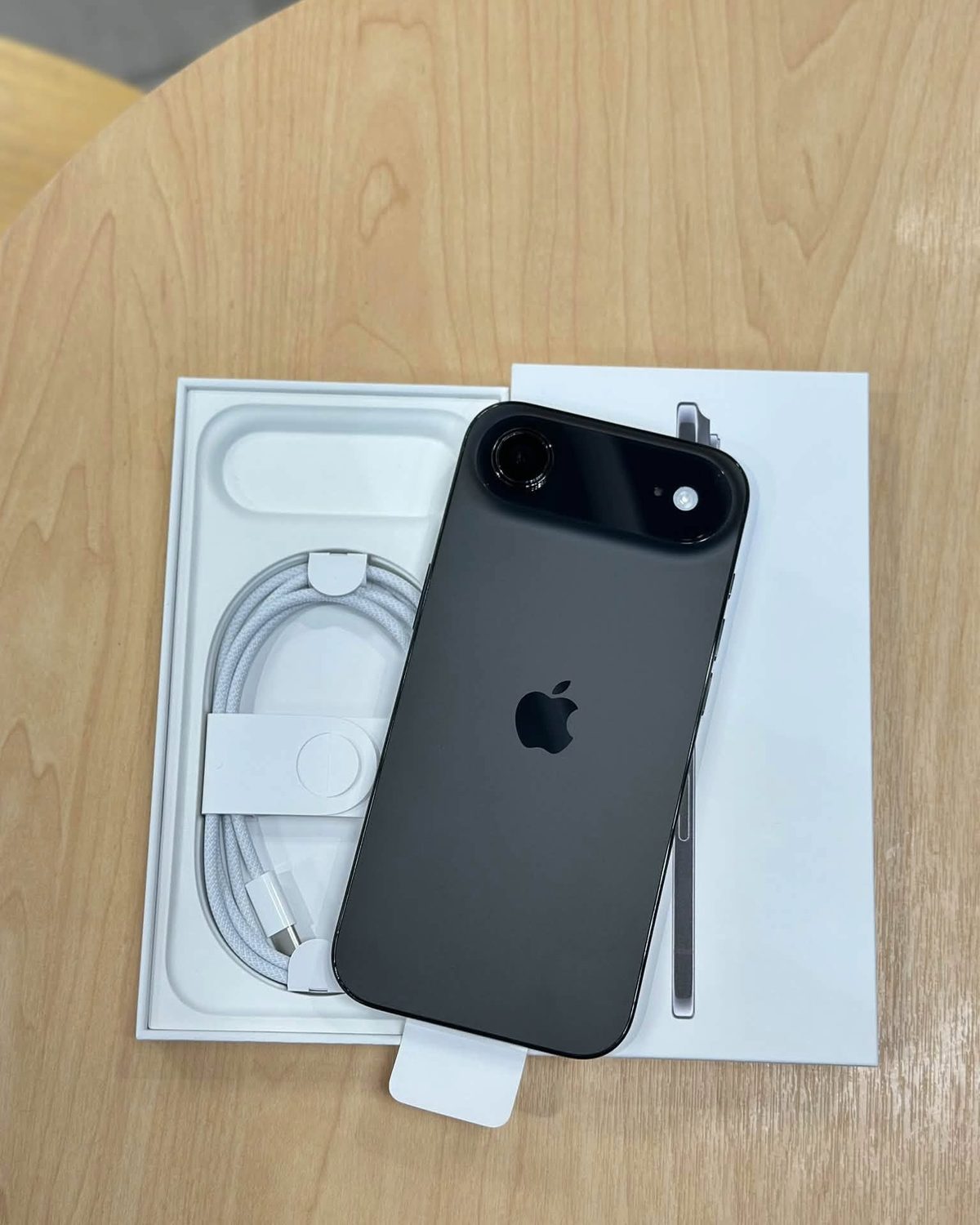 Black iPhone 17 Air with box and cable - Legacy Luxury Store Ghana