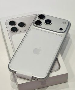 White iPhone 17 Pro on its box - Legacy Luxury Store Ghana