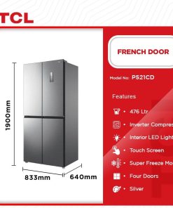 TCL 520L French Door Refrigerator (P521CD) - view 2