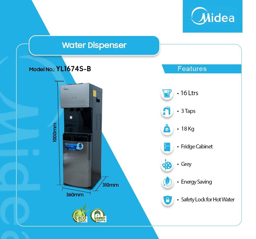 Midea 16L Water Dispenser (YL1638S-W) - view 2